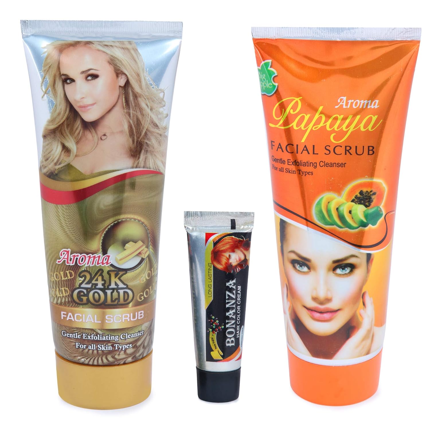 Buy Urooj 24 K Gold Papaya Facial Scrub And Hair Color Cream