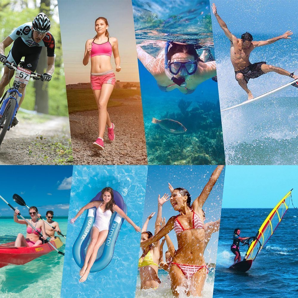 FIRSTBUY waterproof case, Universal Waterproof Phone Pouch Certified IPX8 Underwater Cellphone Case Dry Bag for iPhone X/8/8PLUS/7/7PLUS/6S Samsung Galaxy S9/S8/S7 HTC10 Google Sony Nokia (2 pack)