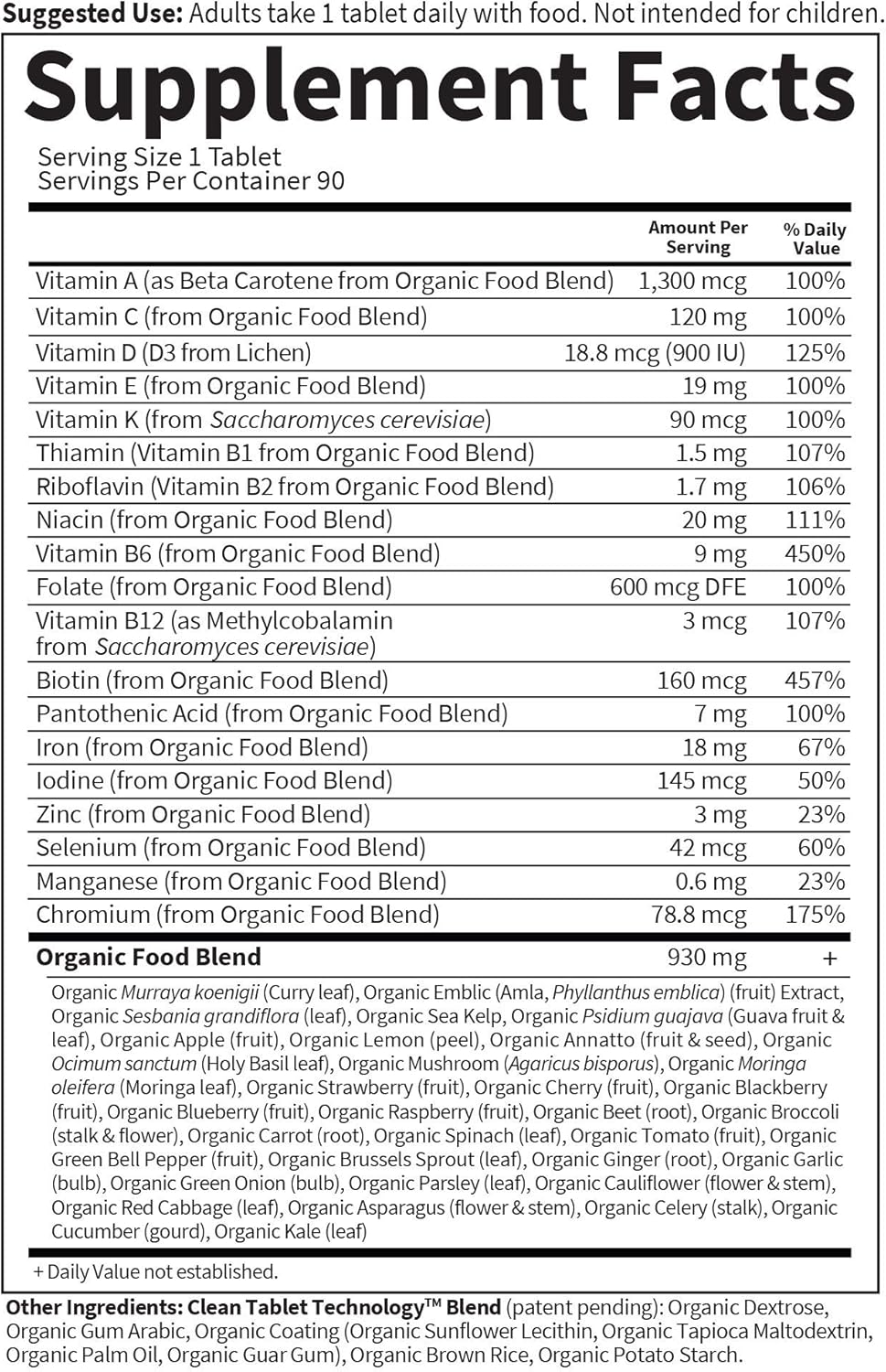 Garden of Life Mykind Organics Prenatal Daily Whole Food Vitamins Tablets for Women, Fruit, 90 Count (Pack of 1): Health & Personal Care