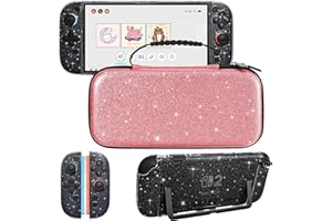 DLseego Storage Carrying Case for Nintendo Switch 2 Accessories Set, 10 Game Card Slots Cute Protective,1 Soft Silicone Case,