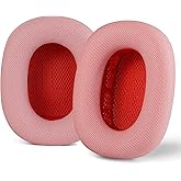 Toyoso Replacement Ear Pads for Airpods Max Headphones, Earpads Cushions with Noise Cancelling Foam, Soft Protein Skin Fabric, Red