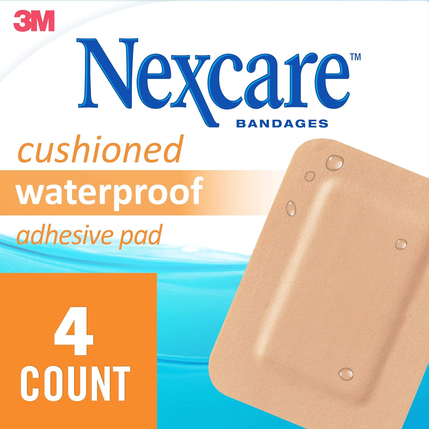 Nexcare Absolute Waterproof Adhesive Gauze Pad, 3 Inches X 4 Inches: Health & Personal Care