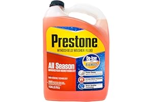 Prestone 2-in-1 All Season Year Round Windshield Washer Fluid 0 Degree (1 Gallon),Orange
