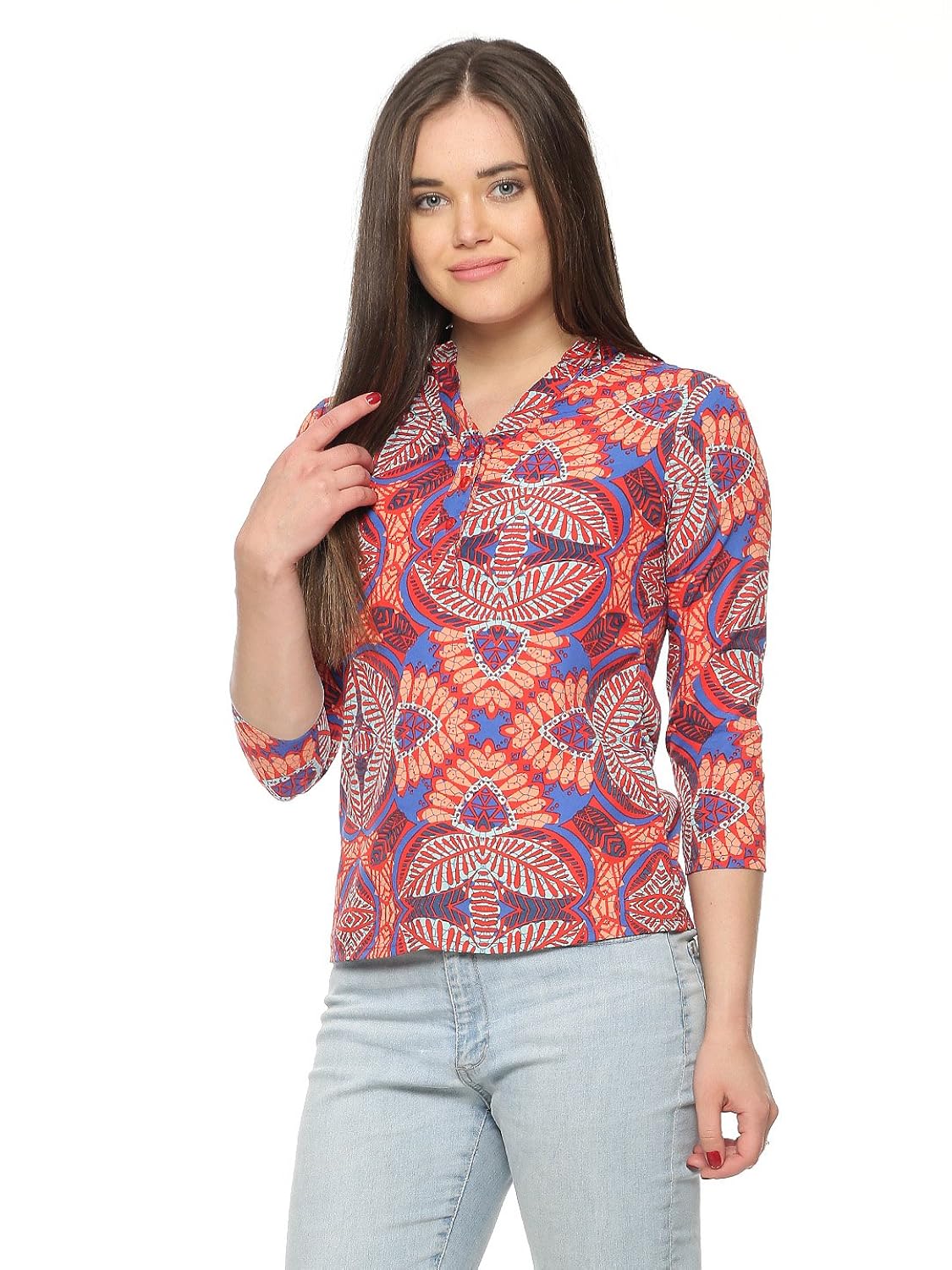 vvoguish red digital print top