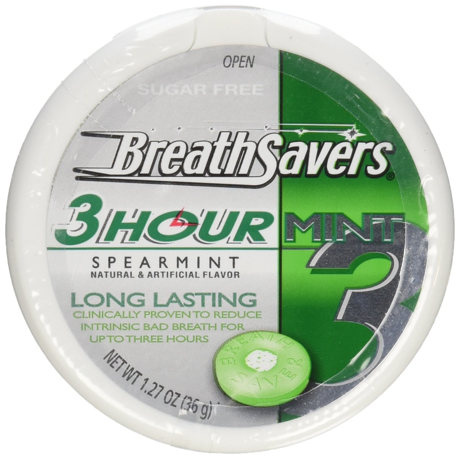 Hershey Breath Savers 3Hour Peppermint 1.1 Oz, 8 ea
