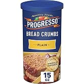 Progresso Plain Bread Crumbs, Cooking Ingredient, Canister, 15 oz | Medium Ground Texture, Tasty As Breading for Fried Cheese &amp; Casseroles and Toasted Skillet Topping for Ice Cream
