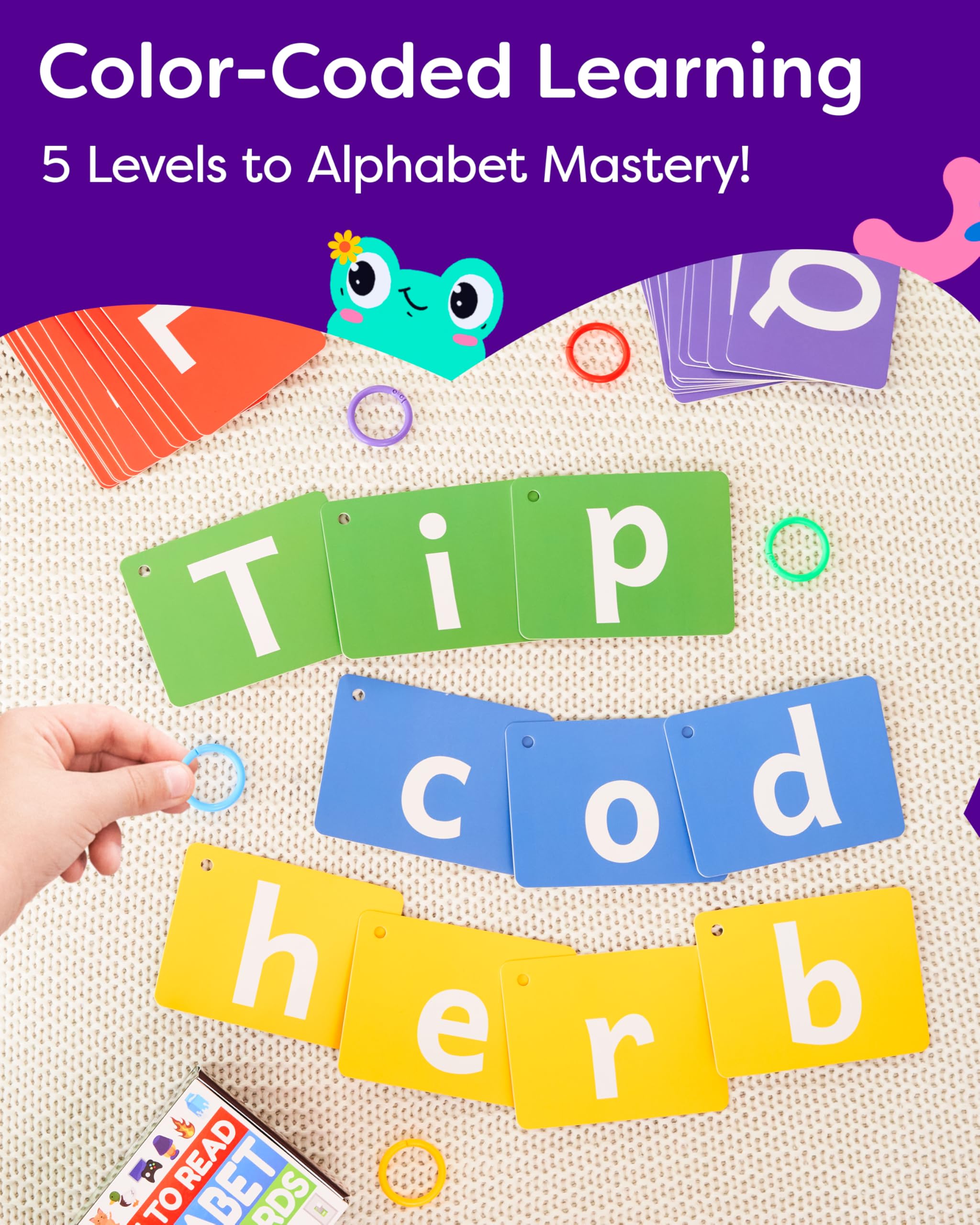 THE BAMBINO TREE Alphabet Flash Cards - Thick ABC Flash Cards for Kids Ages 3-6 - Lowercase & Uppercase Letter Recognition Learning Game