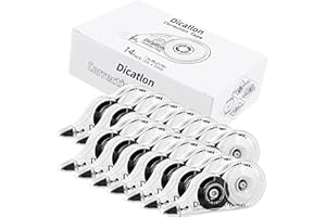 Dicatlon 14-Count pack Quick Dry Whiteout Correction Tape Tear Resistant Liquid Paper Pen Shaped Applicator Highly Suitable for Students Office Workers Home Easy to Use Enhance Study Work Efficiency