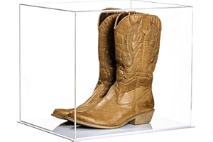 BETTER DISPLAY CASES Acrylic Display Case – Versatile Clear Acrylic Boxes for Display with White Base – Display Case for Collectibles, Action Figures, Models – 16" x 13" x 14" – Dustproof (A024-C-WDS)