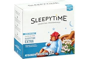 Celestial Seasonings Wellness Tea, Sleepytime Extra, Caffeine Free Sleep Tea, 40 Tea Bags (Pack of 6)