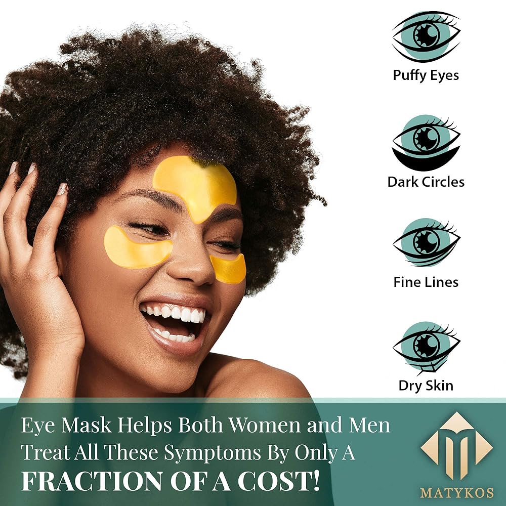 24K Gold Collagen Under Eye and Forehead Patches Under Eye Mask for