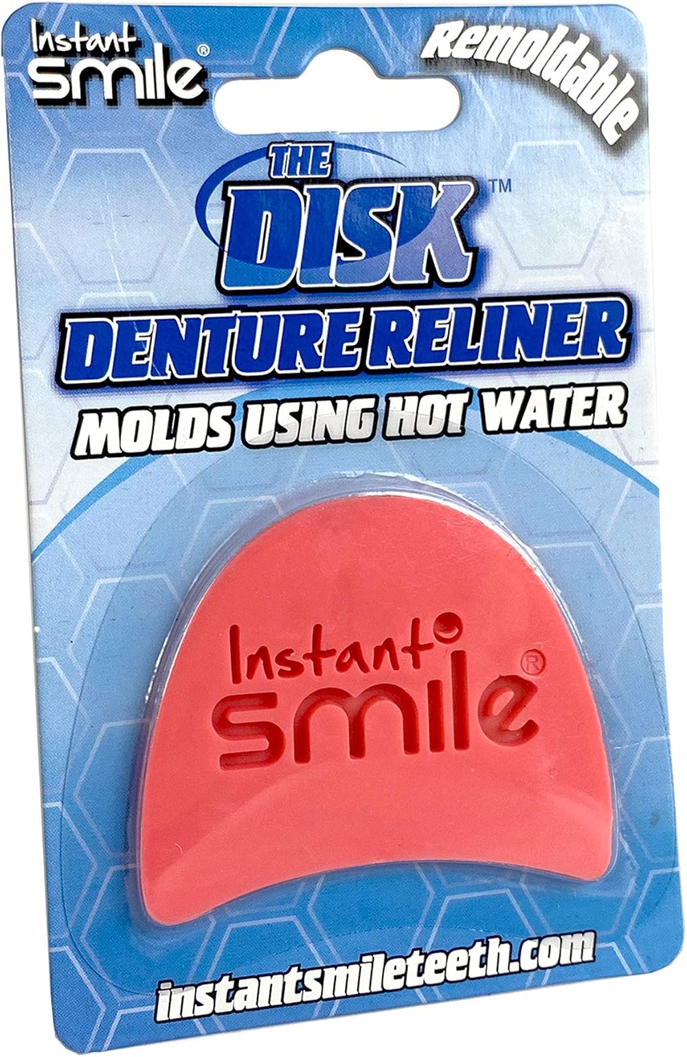 Instant Smile The Disk Denture Reliner - Remoldable Denture Cushion Grip