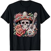 Cinco De Mayo Skull Sombrero Fiesta Mexican Skull Men Women T-Shirt