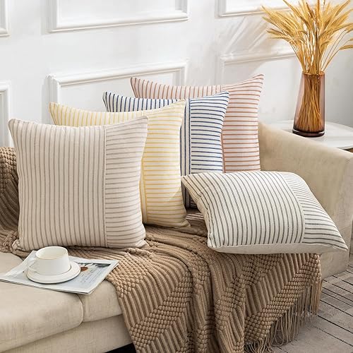 YCOLL Fall Pillow Covers 16x16, Modern Accent Throw Pillow Covers