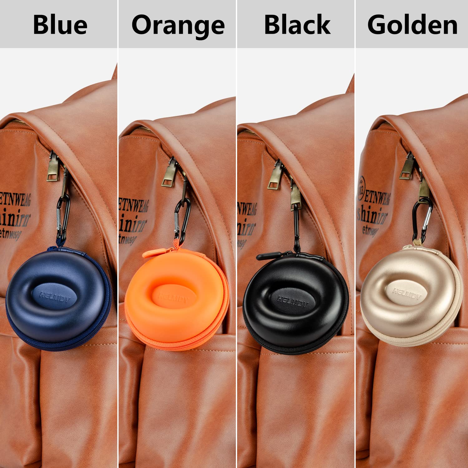 Watch Travel Case for Women: Portable Single Watch Box Organizer Travel Watch Case 1 Slot - Fits all Wristwatches & Smart Watches up to 50mm（Orange）