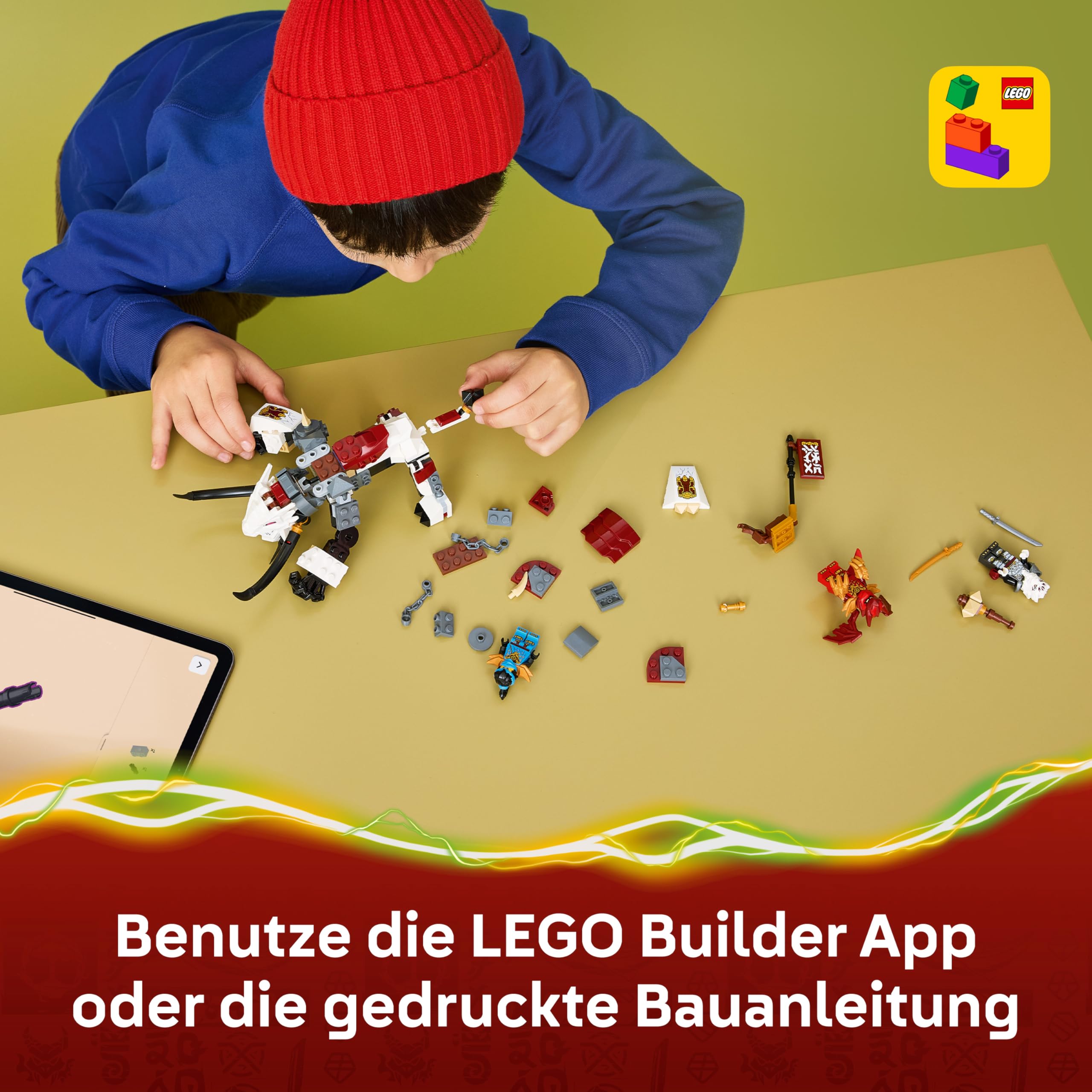 LEGO NINJAGO Zilvar auf seinem Drachentier Grimtak - Ninja Spielzeug mit Actionfigur, 3 Minifiguren inklusive Kai & NYA - Geschenkidee für Jungen ab 7 Jahren und Dragons Rising Fans - 71863 7