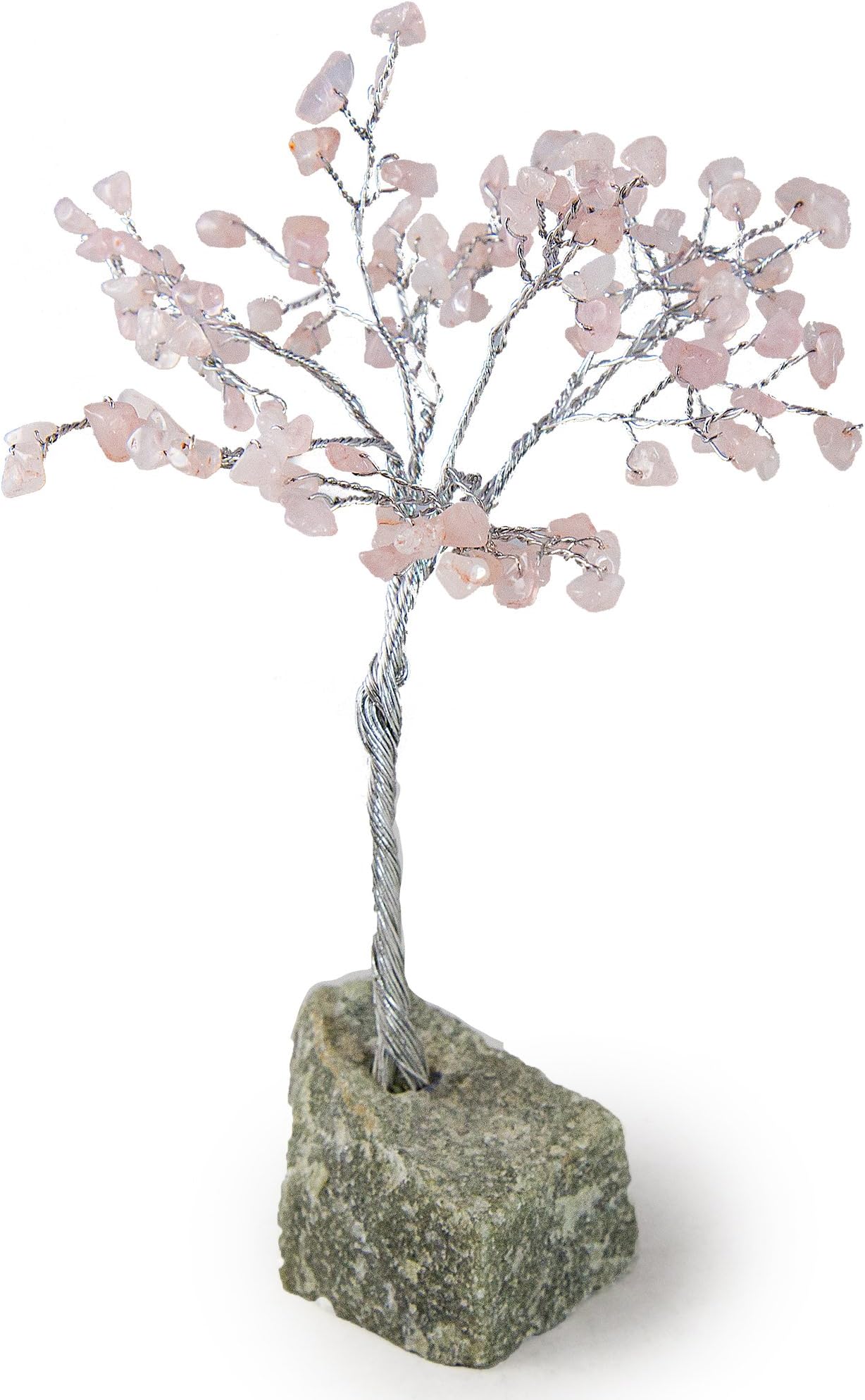 Beverly Oaks Healing Crystals Bonsai Tree ~All Natural Gemstone Tree ~ Money Tree Featuring Healing Stones (Rose Quartz)