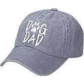 Waldeal Men's Dog Dad Washed Adjustable Baseball Cap Dog Lover Hat
