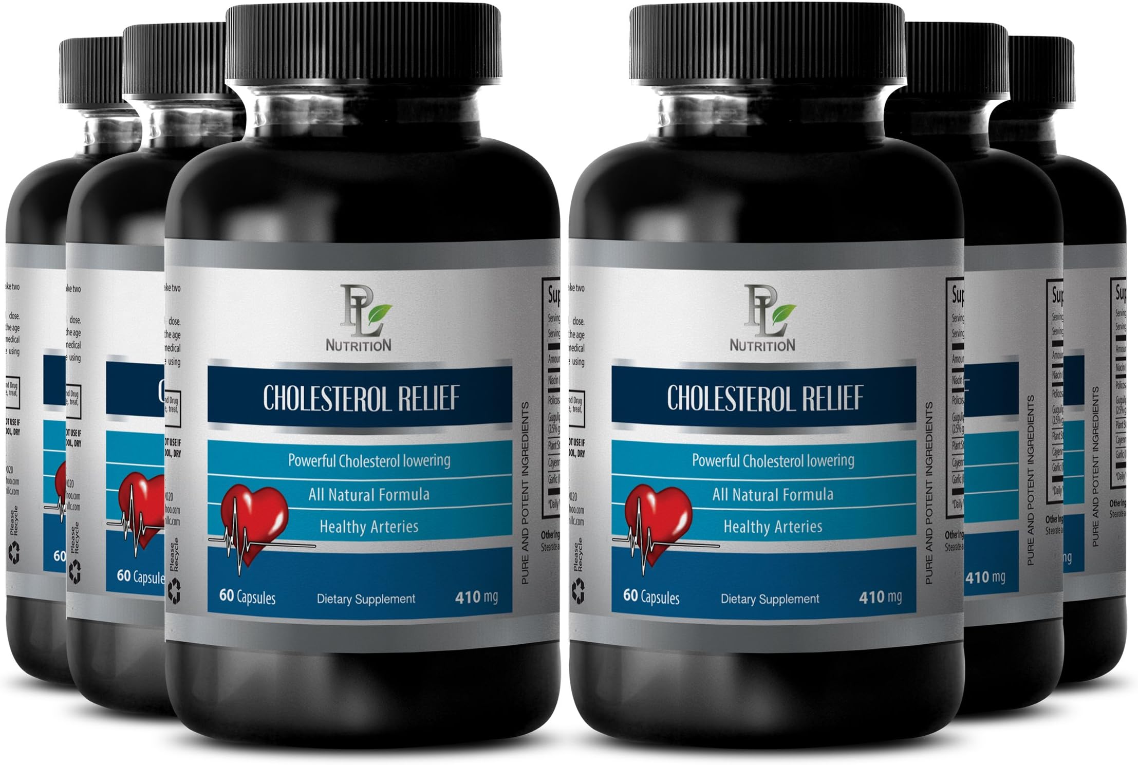 Policosanol Capsules - Cholesterol Relief - Policosanol Powder - 6 Bottles 360 Capsules