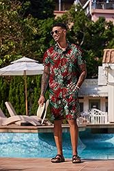 COOFANDY Men's Summer Beach Outfits 2 Piece