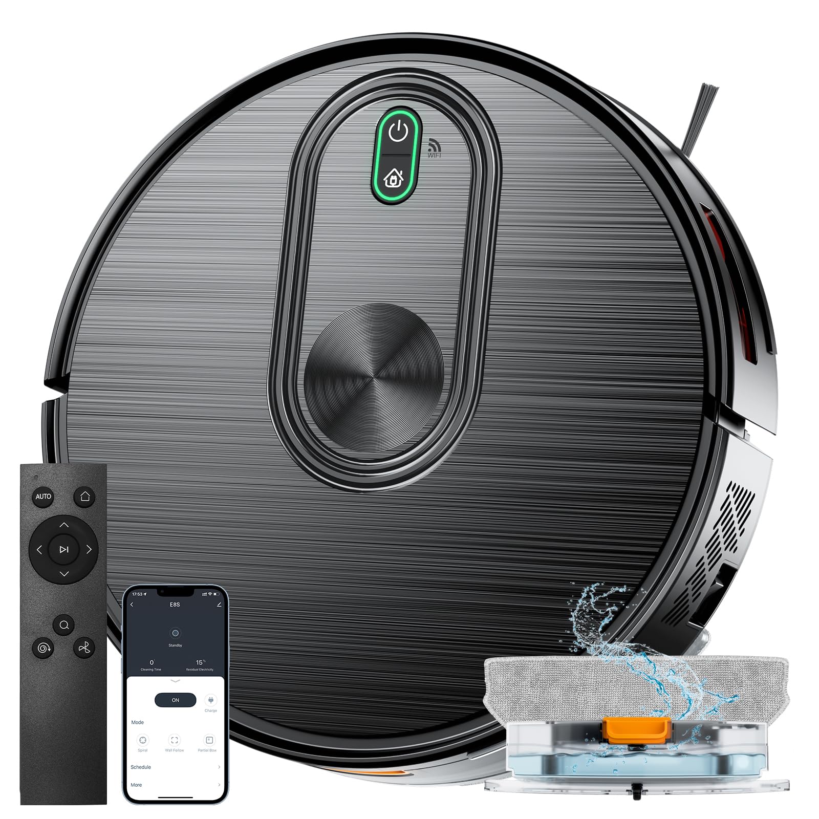 Photo 1 of XIEBro 2 in 1 Robot Vacuum and Mop Combo, 6500Pa Suction, Robotic Vacuum Cleaner with 200 Min Runtime, Self-Charging, App/Alexa/Voice Control, Ideal for Hard Floor, Pet Hair, Carpet
