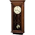 Howard Miller Kathryn Wall Clock 625-525 Tuscany Cherry & Brass Pendulum Bob with Quartz, Triple-Chime Movement