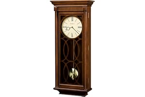 Howard Miller Kathryn Wall Clock 625-525 ? Tuscany Cherry & Brass Pendulum Bob with Quartz, Triple-Chime Movement