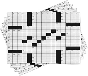 Ambesonne Word Search Puzzle Place Mats Set Of 4 Blank Newspaper Style Crossword Puzzle With Numbers In Word Grid Washable Fabric Placemats For Dining Room Kitchen Table Decor Black And White Home Kitchen Amazon Com