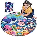 70 Piece Round Ocean Puzzles for Kids Ages