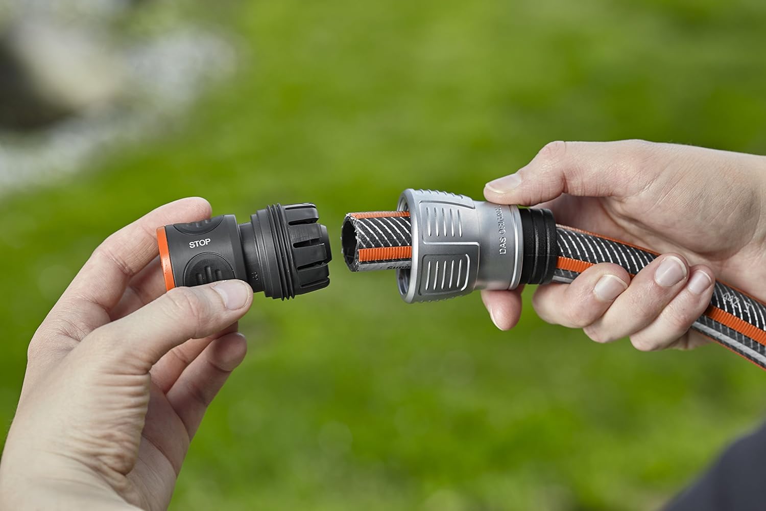 Gardena Premium Waterstop 19 mm (3/4 inch): AquaStop, Faster Device Change, Kink Protection, high Hose Holding Force - Image 4