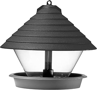 Dehner Natura Wildvogel-Futterampel Guayana, Ø ca. 27 cm, Höhe ca. 23 cm, Kunststoff, schwarz