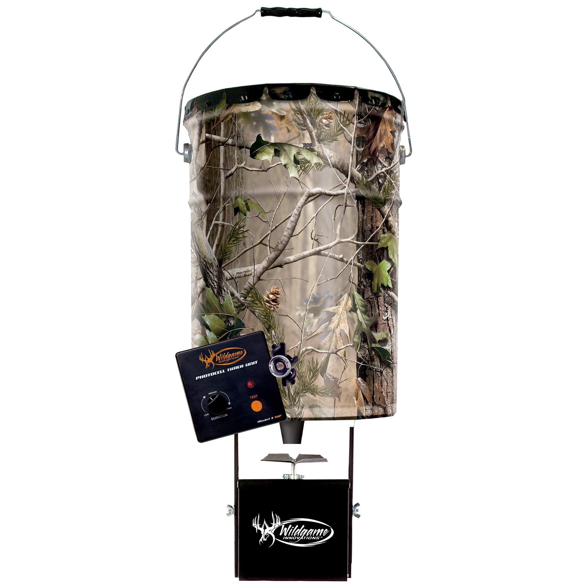 Wildgame InnovationsPail Feeder, Real Tree Camo Steel, 50-Lbs.