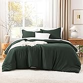 Litanika California King Comforter Set Forest Green - 3 Pieces Cal King Lightweight Soft Plain Bed Comforter, Oversized Down Alternative Bedding Set - Machine Washable (104x96In, 2 Pillowcases)