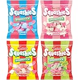 Swizzels Drumstick Squashies Candy Variety Pack, 4 Flavors, 4 x 140g Bags &ndash; Bubblegum, Strawberry &amp; Cream, Raspberry &amp; Milk, Sour Cherry &amp; Apple &ndash; Soft Chewy British Candy, 19.75 oz