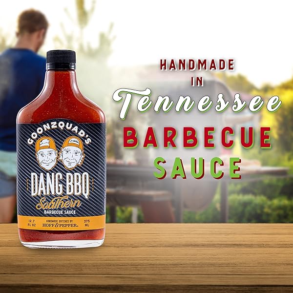 HOFF AND PEPPER GOONZQUAD DANG BBQ SOUTHERN BARBECUE SAUCE | HICKORY SMOKE TANGY BARBECUE SAUCE HANDMADE IN TENNESSEE