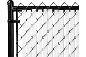 TUBE SLATS Proudly Made in The USA! - Tube Slat Double-Wall Bottom Locking Slat Depot Privacy Slat for 3', 4', 5', 6', 7' and 8' Chain Link Fence (6ft, White)