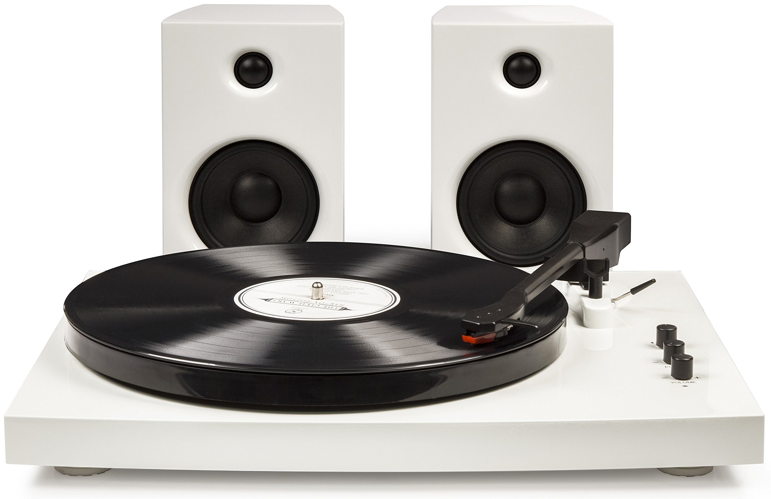 crosley t100 black bluetooth vinyl record player with speakers