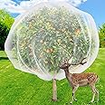 6x7 ft Fruits Tree Netting, Ultra-Fine Mesh Garden Insect Tree Cover with Drawstring Transparent Bird Plant Barrier Flower Fruits Mesh Screen for Preventing Deer Squirrel Bug