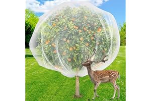 ZYP 6x7 ft Fruits Tree Netting, Ultra-Fine Mesh Garden Insect Tree Cover with Drawstring Transparent Bird Plant Barrier Flower Fruits Mesh Screen for Preventing Deer Squirrel Bug