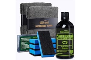 WEST HORSE Plastic Restorer for Cars Ceramic Plastic Coating Trim Restore, Resists Water, UV Rays, Dirt, Ceramic Coating, Not