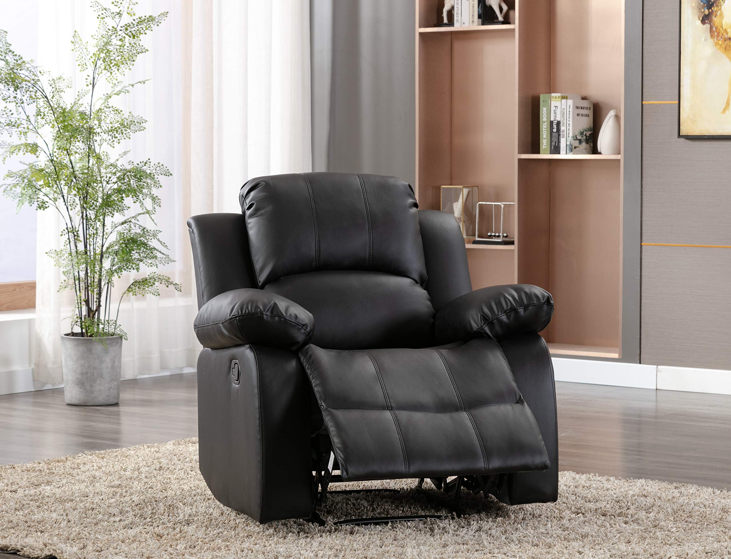 Athon Furniture Black Armchair Recliner Buy Online In Barbados At Desertcart