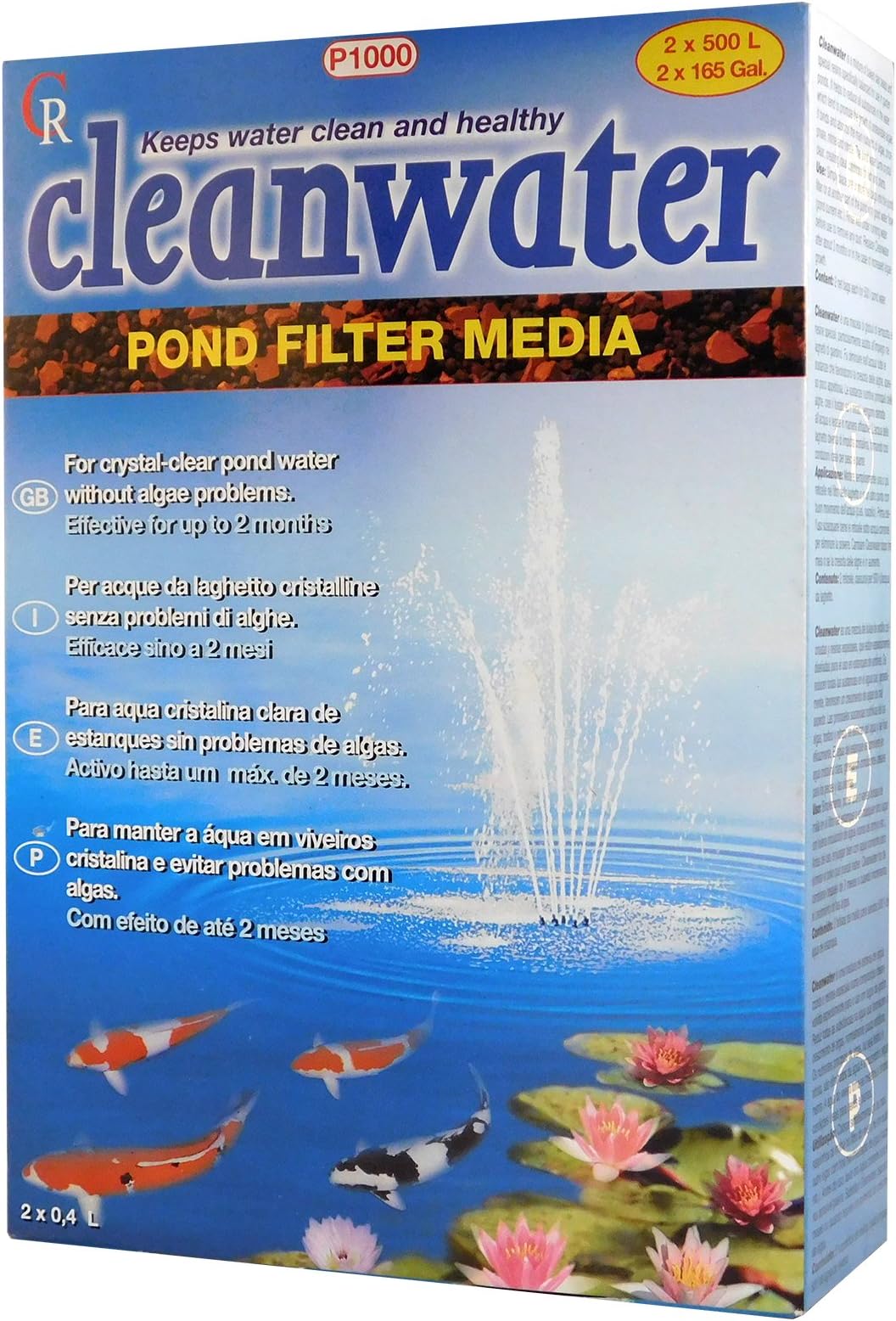 Cleanwater Pond Filter Media P1000 - for crystal clear water & no algae problems