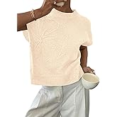 PRETTYGARDEN Women's 2026 Spring Sweater Vest Trendy Flower Knit Short Sleeve Cute Pullover Tank Tops Summer Fashion Clothing