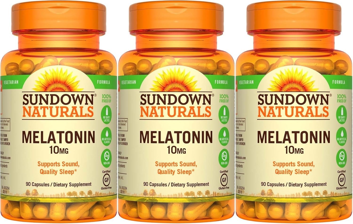 Amazon.com: Sundown Naturals Melatonin, 10mg, 270 Capsules (3 X 90 Count bottles): Health & Personal Care