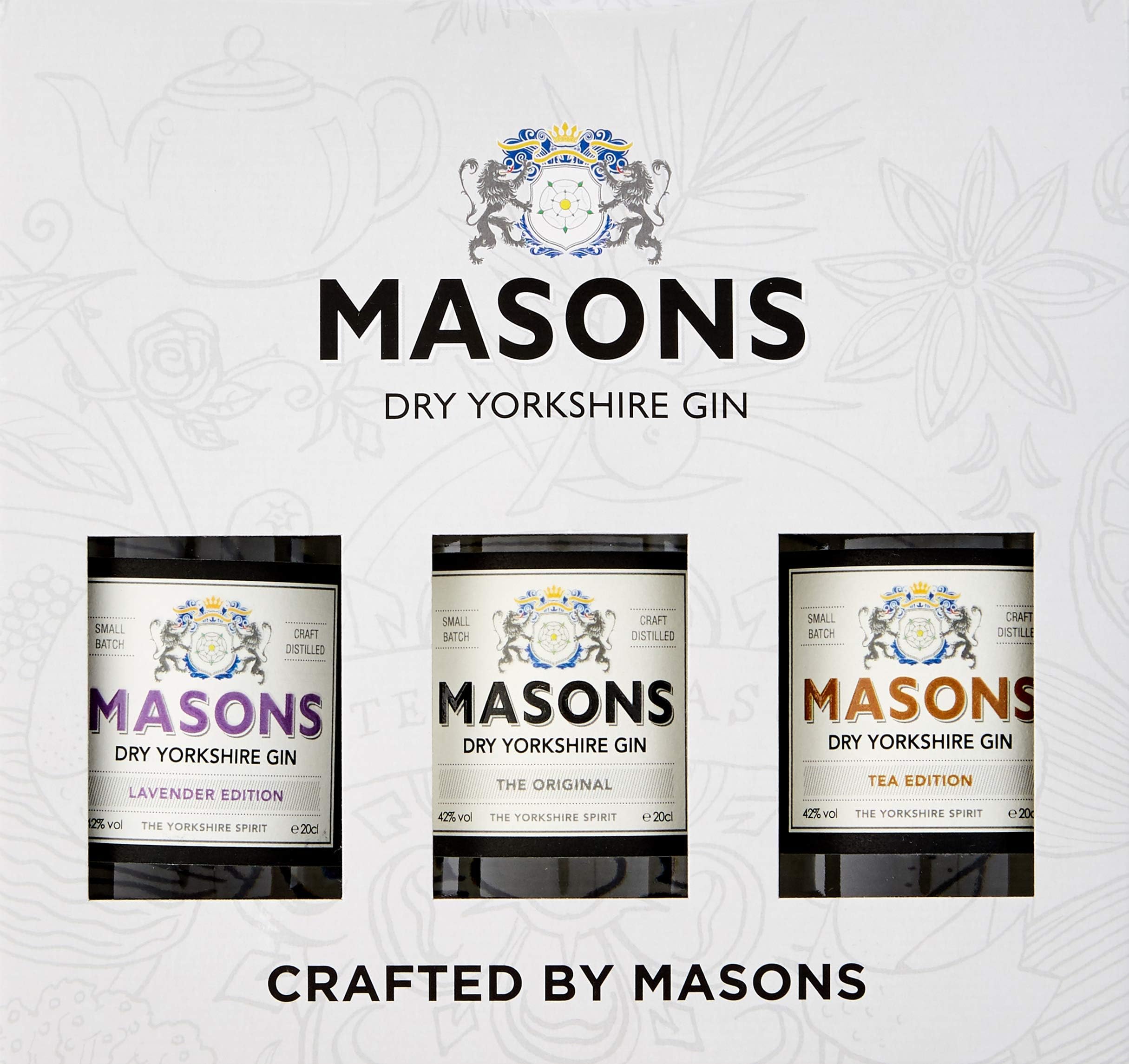 Masons 3 x 20 cl Gin Gift Set