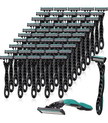 Twin Blade Black Disposable Razors - Pack of 100 | Professional