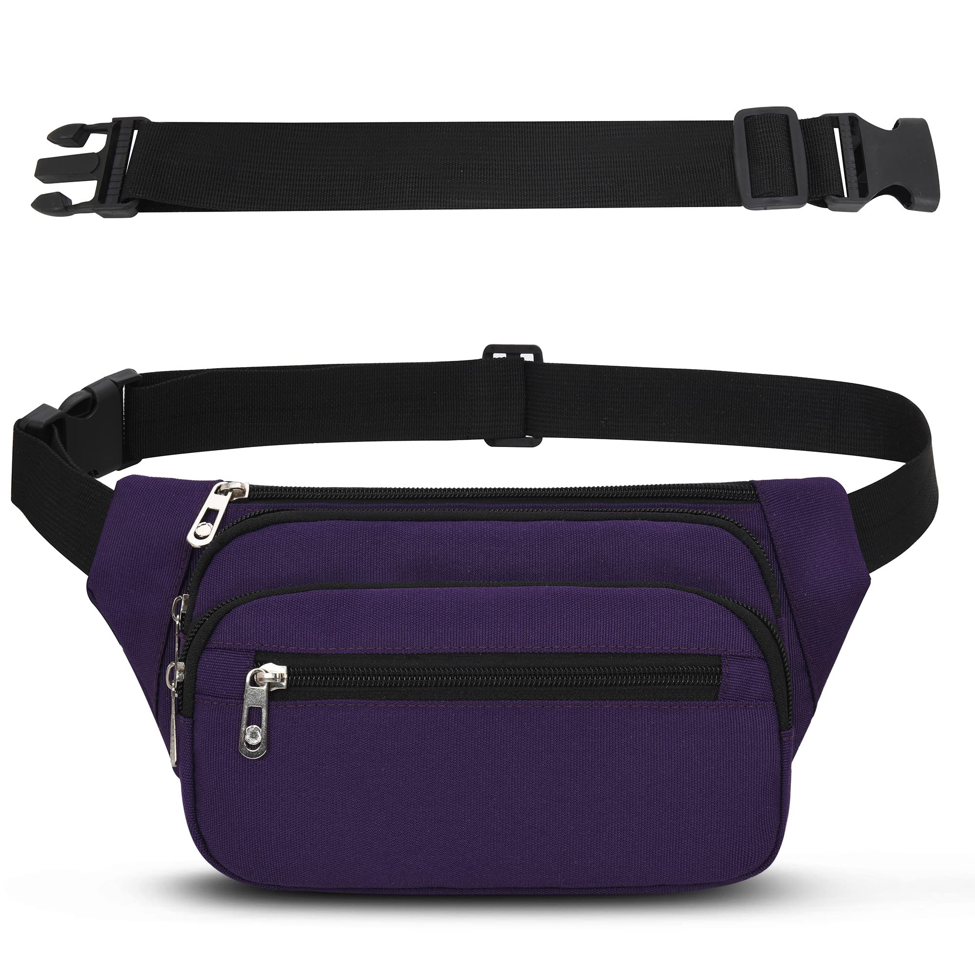 IHIGOGOFA Bumbags Waist Fanny Pack Fashion Bum Bag with 65cm Extended Belt for Dog Walking Climbing Hiking Travel Cycling Girls Ladies Men Women