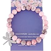 AHAETH Dragonfly Gifts for Women Jewelry Her Mom Aunt Lovers Birthday Beads Dragonfly Bracelets
