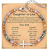 TONY & SANDY Christian Cross Bracelet for Women, Valentine's Day Gifts for Her, Confirmation Baptism Easter Gifts, Unique Gift for Friends Daughter Mom Sister in Christ Birthday Christmas