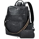 AGLOD Vegan Leather Laptop Backpack for Women 15.6 Inch Work Backpack Purse for Travel College